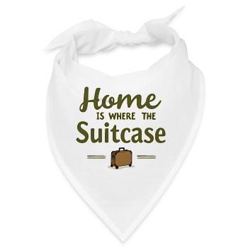 Zuhause ist der Ort, an dem der Koffer liegt - Bandana - Weiß - Vorne