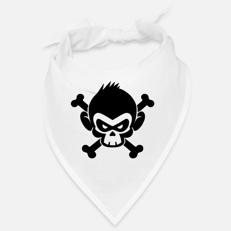 Skull monkey with crossed bones Bandana