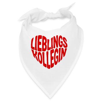 Lieblingskollegin Geschenk Tasse mit Herz  - Bandana - Weiß - Vorne