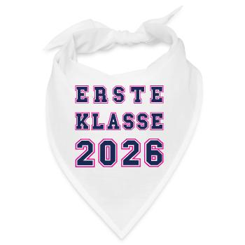 ERSTE KLASSE 2026 – Einschulung Collegestyle cool - Bandana - Weiß - Vorne