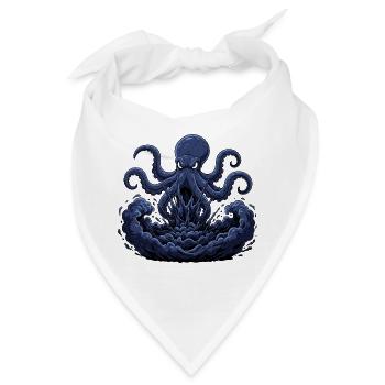 Oktopus Sturm aus Tiefe - Bandana - Weiß - Vorne