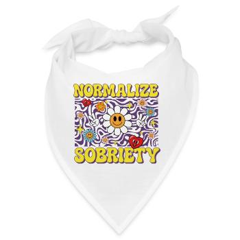 Normalisieren der Genesung der Nüchternheit AA NA Meilenstein - Bandana - Weiß - Vorne
