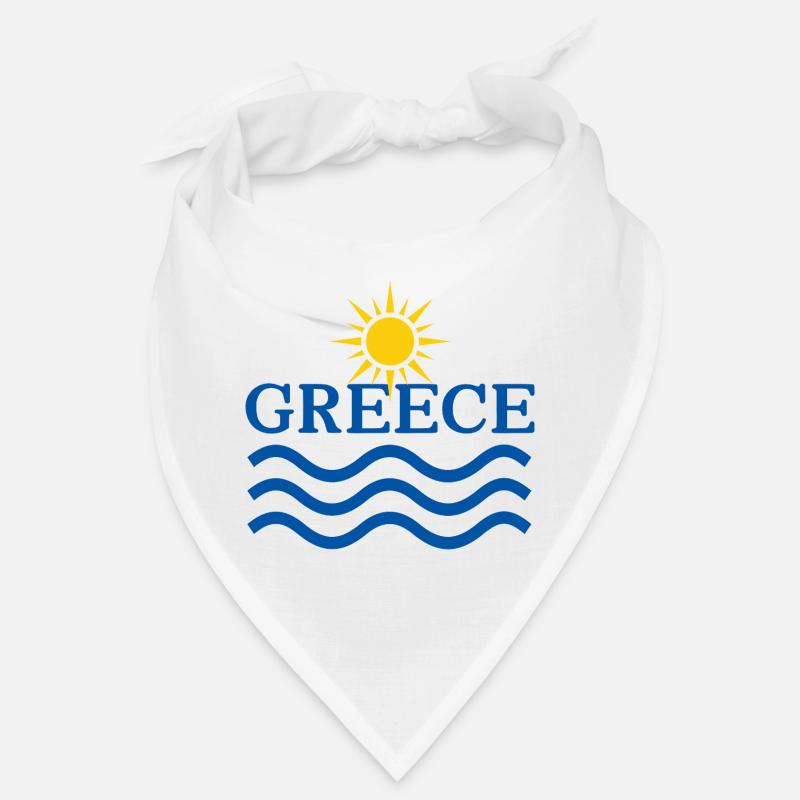 Greece Sun Waves Emblem Bandana