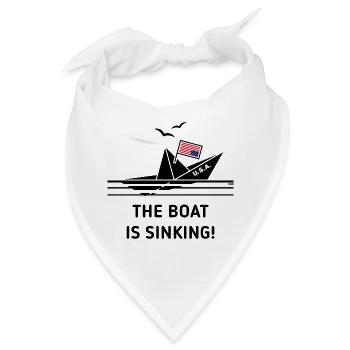 The Boat Is Sinking! (USA / Upside Down / POS) - Bandana - Weiß - Vorne