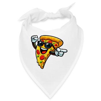 Pizza Slice Rocker mit Sonnenbrille - Bandana - Weiß - Vorne