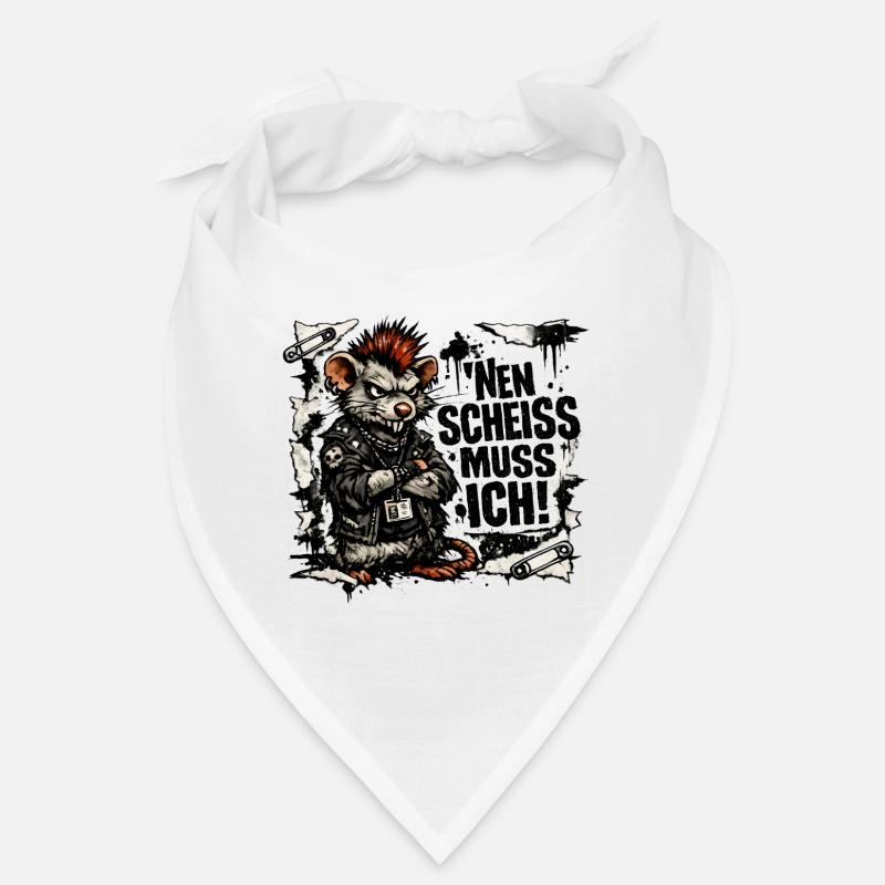 Ratte nen Scheiss muss ich frecher Spruch Bandana