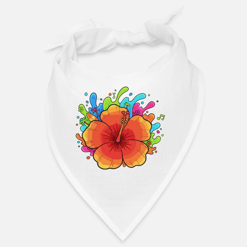 Hibiscus Splash Couleurs tropicales Bandana