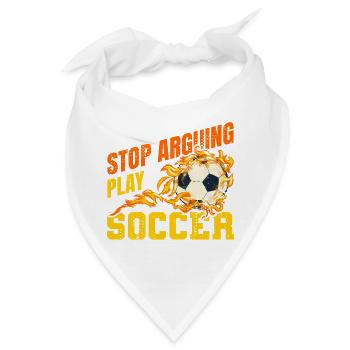 Fußball Witziger Spruch - Bandana - Weiß - Vorne
