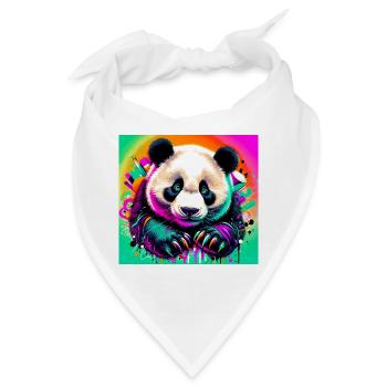 Panda - Bandana - Weiß - Vorne