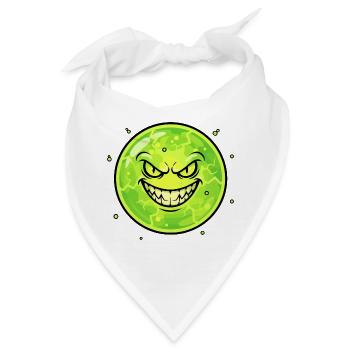 Grimmischer Mond mit Grinsen - Bandana - Weiß - Vorne