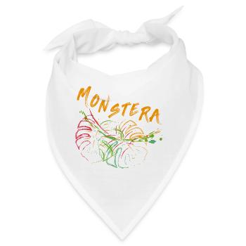 Monstera  - Bandana - Weiß - Vorne