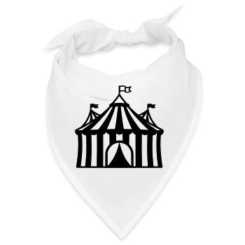 Zirkuszelt Manege Event Logo - Bandana - Weiß - Vorne