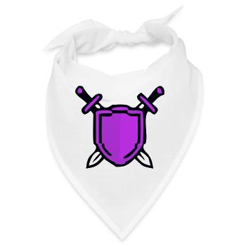 RPG Schild Schwerter Wappen - Bandana - Weiß - Vorne
