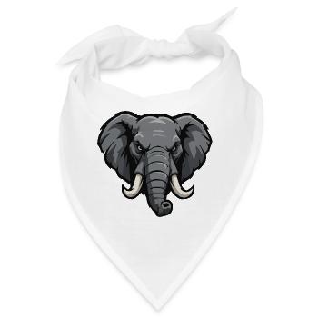 Elefant Esports Cartoon - Bandana - Weiß - Vorne