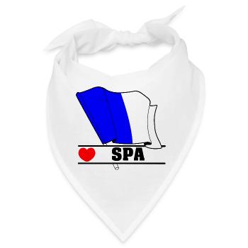 Love Spa Belgien - Bandana - Weiß - Vorne