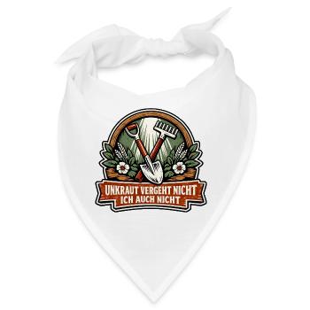 Unkraut vergeht nicht Gartenhumor - Bandana - Weiß - Vorne