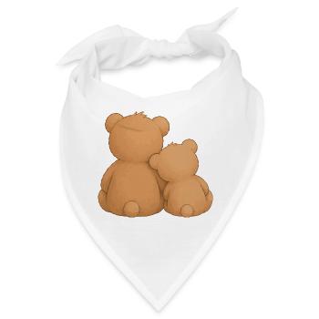 Kuschelbären Freundschaft Zusammenhalt Tiermotiv - Bandana - Weiß - Vorne
