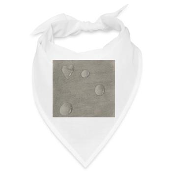 Realistische 3D Wassertropfen - Bandana - Weiß - Vorne