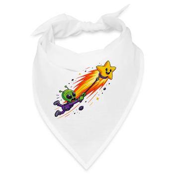 Alien Sternenrakete Abenteuer - Bandana - Weiß - Vorne