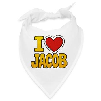 I Heart Jacob Retro - Bandana - Weiß - Vorne