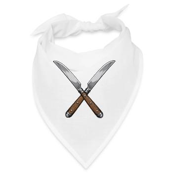 Messer - Bandana - Weiß - Vorne