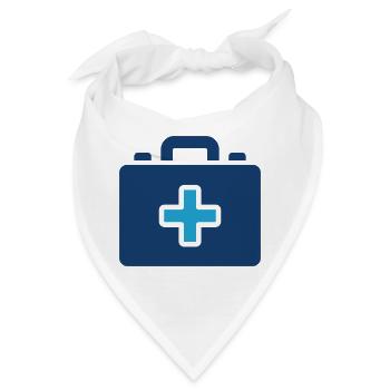 Erste-Hilfe-Kasten Solid-Icon Medizinisches Notfallsymbol - Bandana - Weiß - Vorne