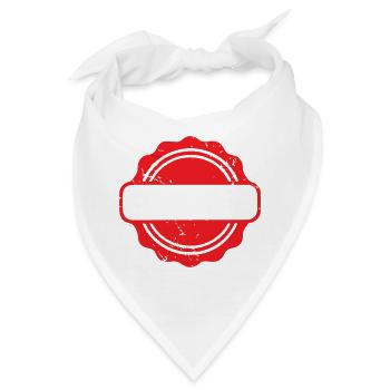 Blank Grunge-Gummistempel-Abzeichen-Vorlagenvektor - Bandana - Weiß - Vorne