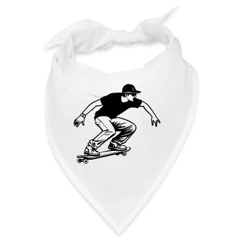 Skateboarding Junge - Bandana - Weiß - Vorne
