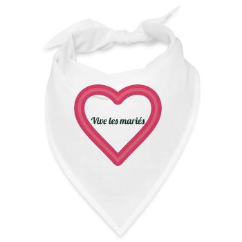 ES LEBE BRAUT UND BRÄUTIGAM. GERADE VERHEIRATET. Junggesellinnenabschied - Bandana - Weiß - Vorne