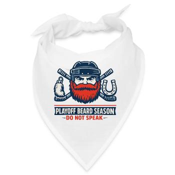 Playoff Bart Saison Nicht Sprechen - Bandana - Weiß - Vorne