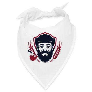 Seebaer Pfeife Wappen Logo - Bandana - Weiß - Vorne