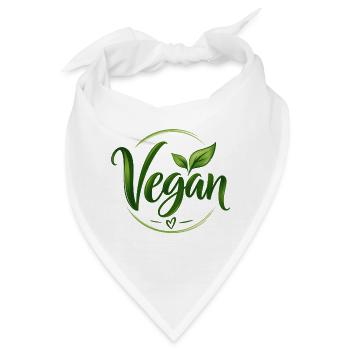 Vegan - Veganer - fleischfrei - fleischlos - Bandana - Weiß - Vorne