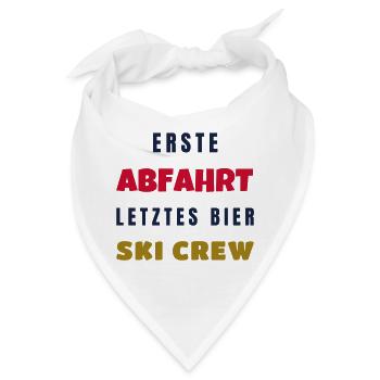 Erste Abfahrt letztes Bier Ski Crew Winter - Bandana - Weiß - Vorne