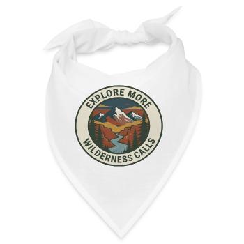 Wilderness Calls Berglandschaft - Bandana - Weiß - Vorne