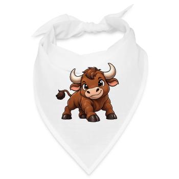 Stier Sternzeichen Kawaii - Bandana - Weiß - Vorne