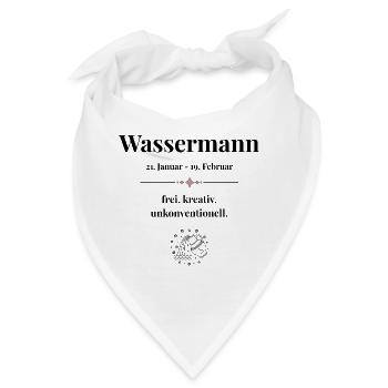Sternzeichen Wassermann – Datum & Eigenschaften - Bandana - Weiß - Vorne