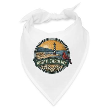 North Carolina Outer Banks Retro-Reisegeschenk - Bandana - Weiß - Vorne