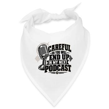 Lustiger Podcaster Content Creator Blogger Media Art - Bandana - Weiß - Vorne
