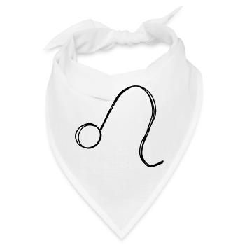 Sternzeichen Löwe handgezeichnet - Bandana - Weiß - Vorne