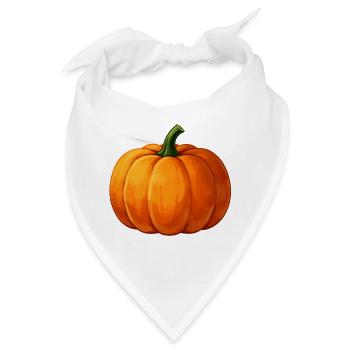 Herbstkürbis - Bandana - Weiß - Vorne