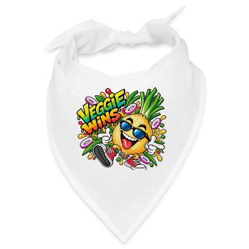 Veggie Wins Zwiebel - Bandana - Weiß - Vorne