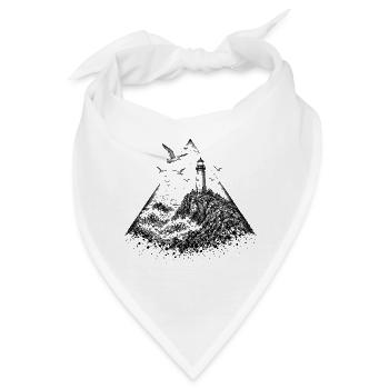 Dunkler Glitzer-Weihnachtsbaum - Bandana - Weiß - Vorne