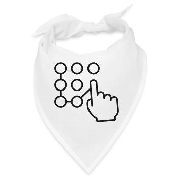 Touchscreen-Muster-Lockline-Symbol - Bandana - Weiß - Vorne