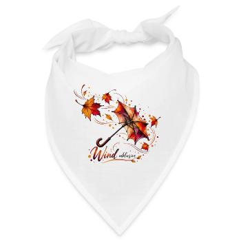 Herbstwind – Farben des Wandels - Bandana - Weiß - Vorne