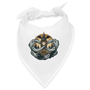 Geister Londons über Big Ben - Bandana - Weiß - Vorne
