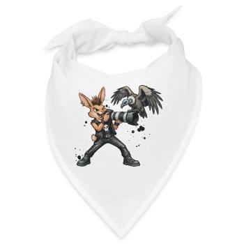 Punk-Hase, der Safari-Fotograf - Bandana - Weiß - Vorne