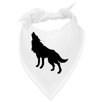 Wolf Wild Wildes Tier Rudelführer Wolfsrudel - Bandana - Weiß - Vorne