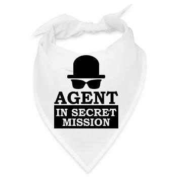 Agent in Secret Mission - Bandana - Weiß - Vorne