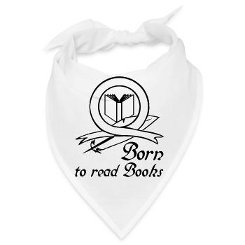 Born to read Books Geschenk Buch Leser - Bandana - Weiß - Vorne