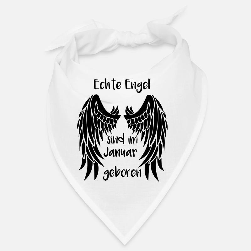 Engel Januar Geburtstag Geschenk Monat Flügel - Bandana - Weiß